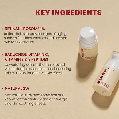[K-SECRET] SEOUL 1988 Cream : Retinal Liposome 1% + Fermented Rice 50ML
