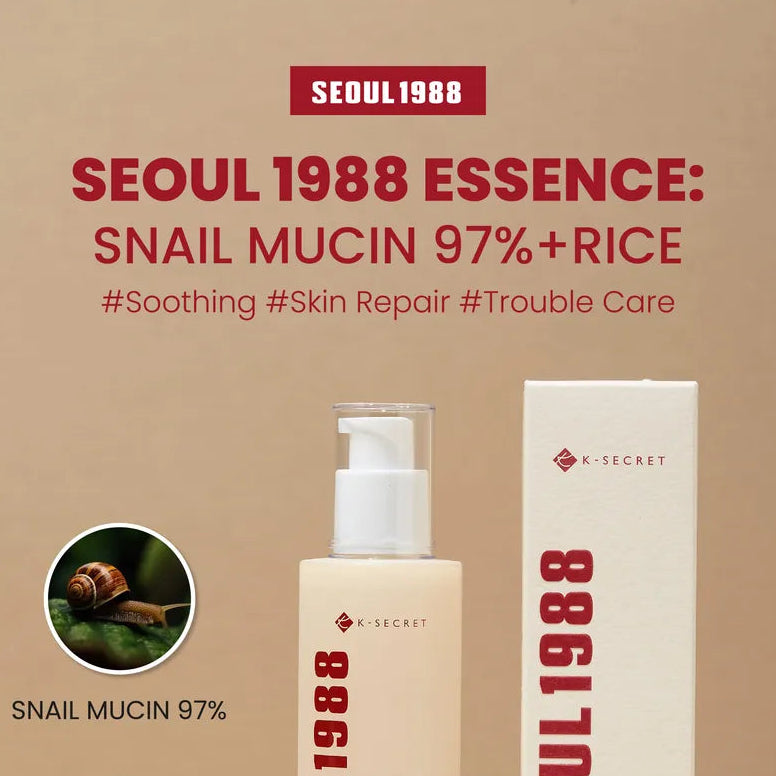 [K-SECRET] SEOUL 1988 Essence : Snail Mucin 97% + Rice 100ML