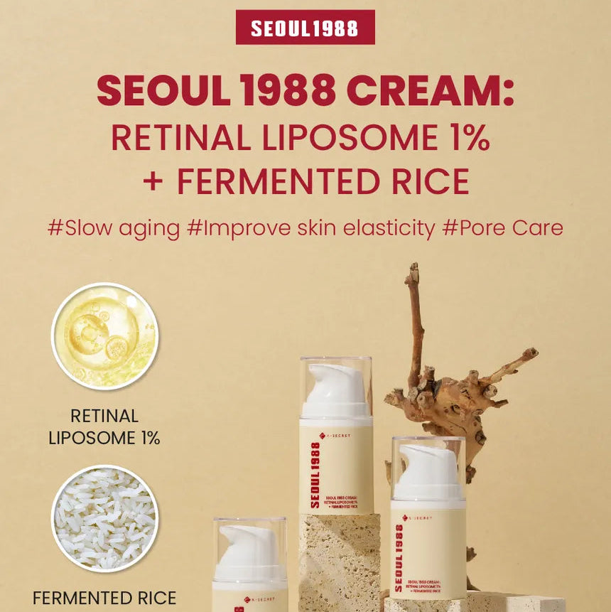 [K-SECRET] SEOUL 1988 Cream : Retinal Liposome 1% + Fermented Rice 50ML