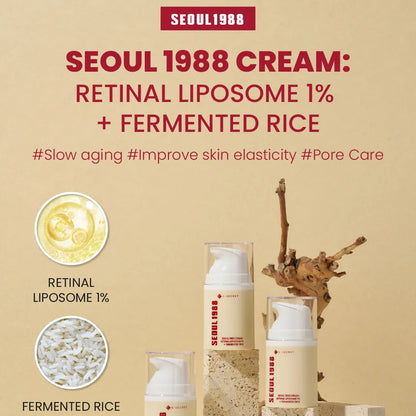 [K-SECRET] SEOUL 1988 Cream : Retinal Liposome 1% + Fermented Rice 50ML