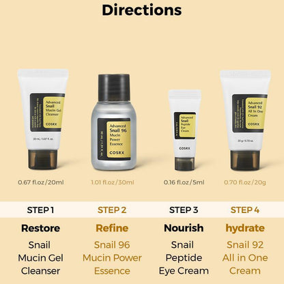 [COSRX] All About Snail Kit 4-step