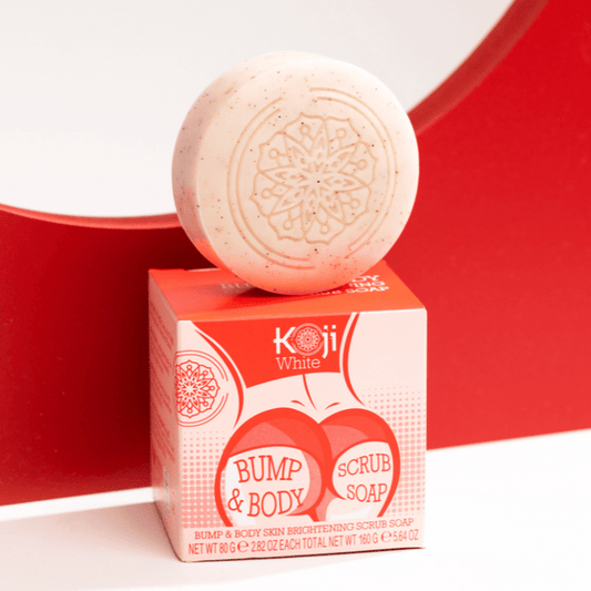 [KOJI WHITE] Kojic Acid Bump & Body Skin Brightening Scrub Soap 80g*2