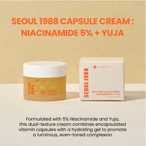 [K-SECRET] SEOUL 1988 Capsule Cream : Niacinamide 5% + Yuja 50ml
