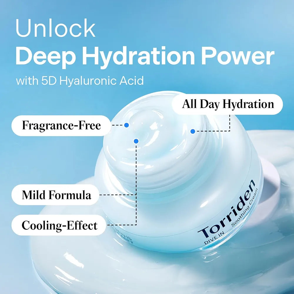 [TORRIDEN] DIVE-IN Low Molecular Hyaluronic Acid Soothing Cream 100ML