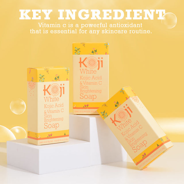 [KOJI WHITE] Kojic Acid & Vitamin C Skin Brightening Soap 80g*2