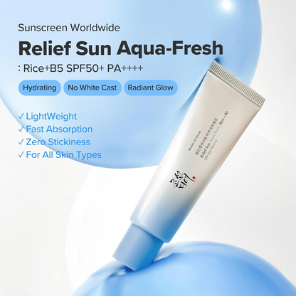 [BEAUTY OF JOSEON] Relief Sun Aqua-Fresh: Rice + B5 SPF 50+ PA++++ 50ml