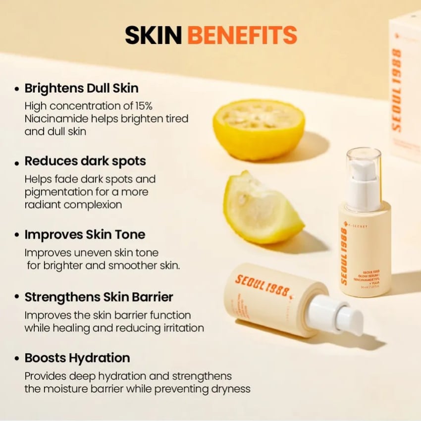[K-SECRET] SEOUL 1988 Glow Serum : Niacinamide 15% + Yuja 30ml