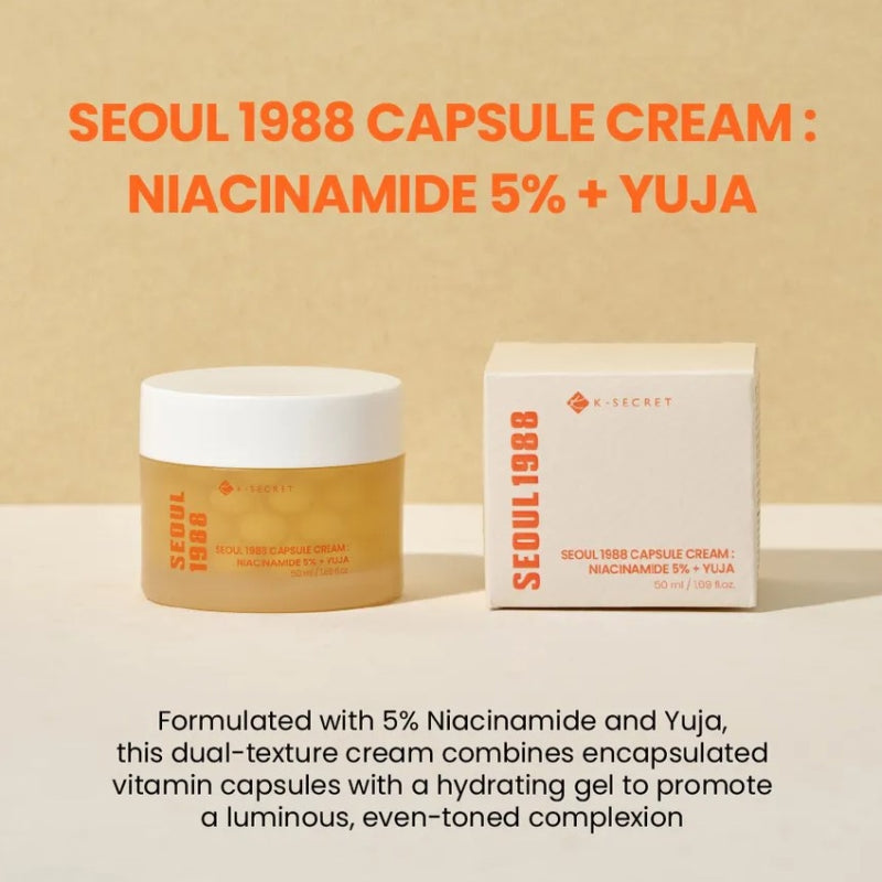 [K-SECRET] SEOUL 1988 Capsule Cream : Niacinamide 5% + Yuja 50ml