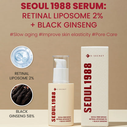[K-SECRET] SEOUL 1988 Serum : Retinal Liposome 2% + Black Ginseng 30ML