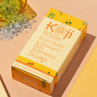 [KOJI WHITE] Kojic Acid & Vitamin C Skin Brightening Soap 80g*2