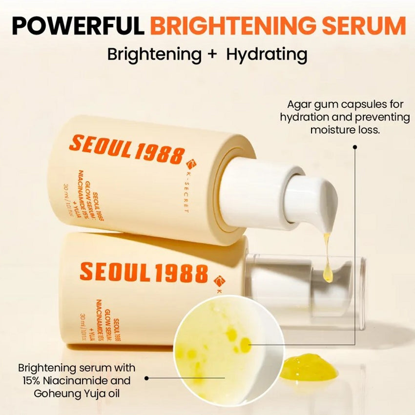 [K-SECRET] SEOUL 1988 Glow Serum : Niacinamide 15% + Yuja 30ml