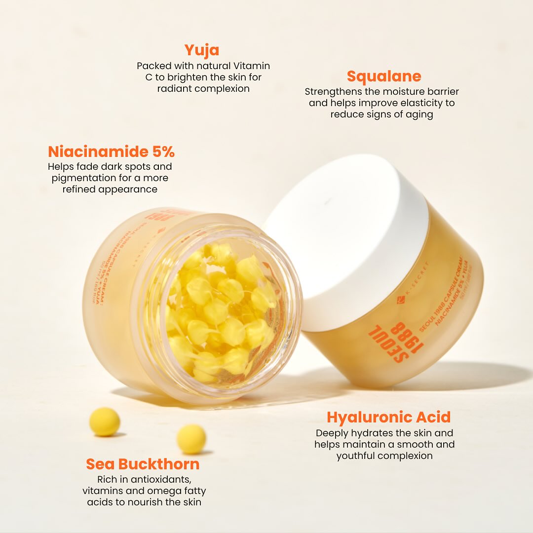 [K-SECRET] SEOUL 1988 Capsule Cream : Niacinamide 5% + Yuja 50ml