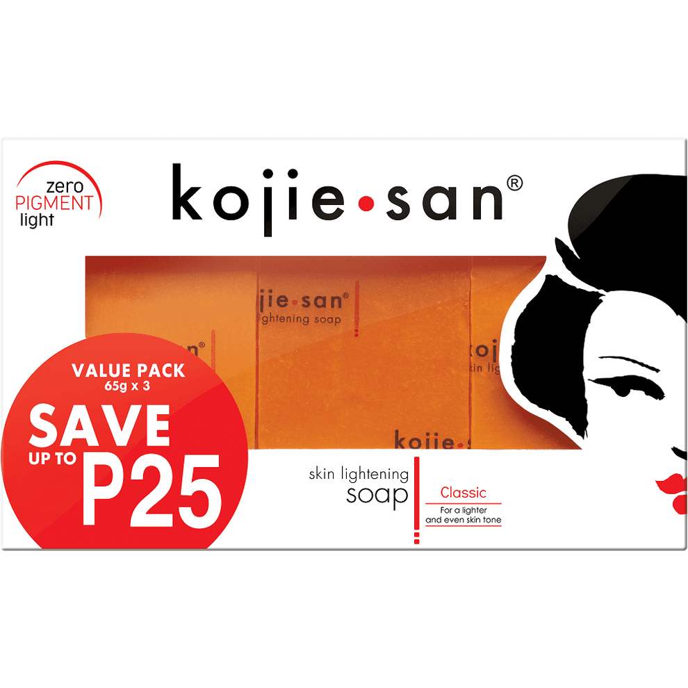 [KOJIE SAN] Skin Lightening Kojic Acid Soap 3 Bars - 65g